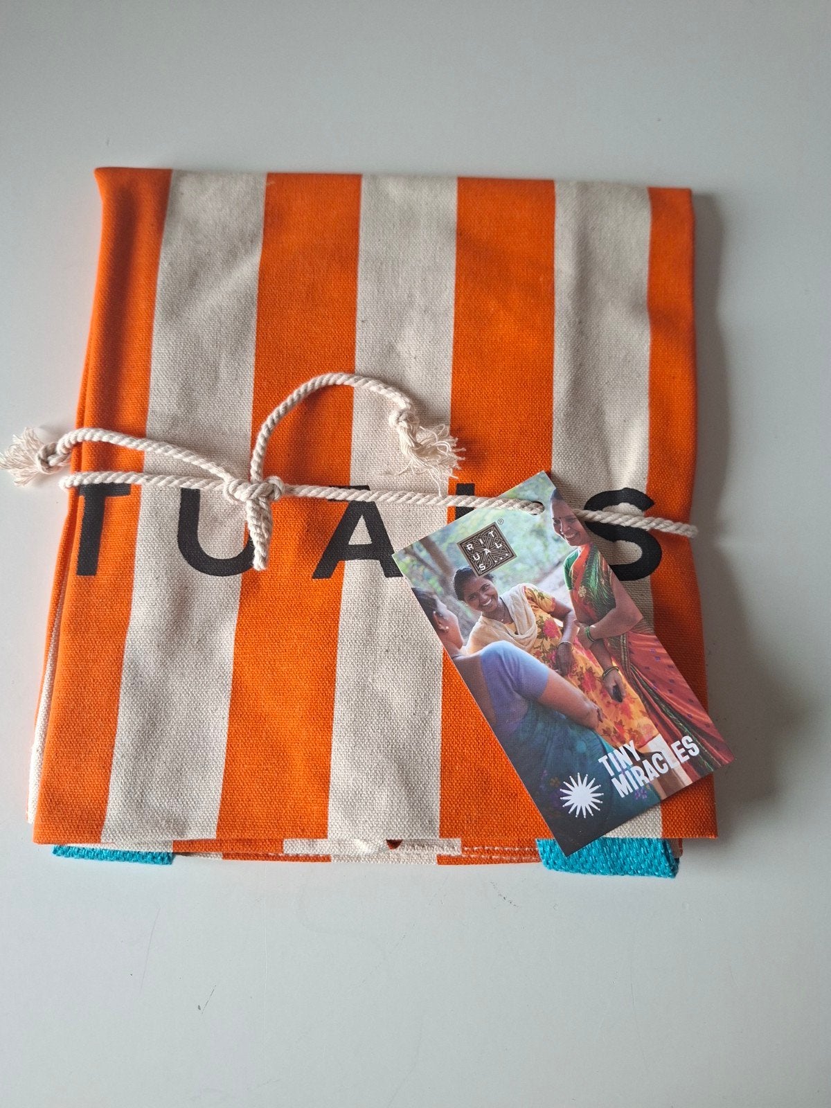 Rituals strandtas/ Shopper - Oranje/Wit gestreept, Sieraden, Tassen en Uiterlijk, Tassen | Damestassen, Ophalen of Verzenden