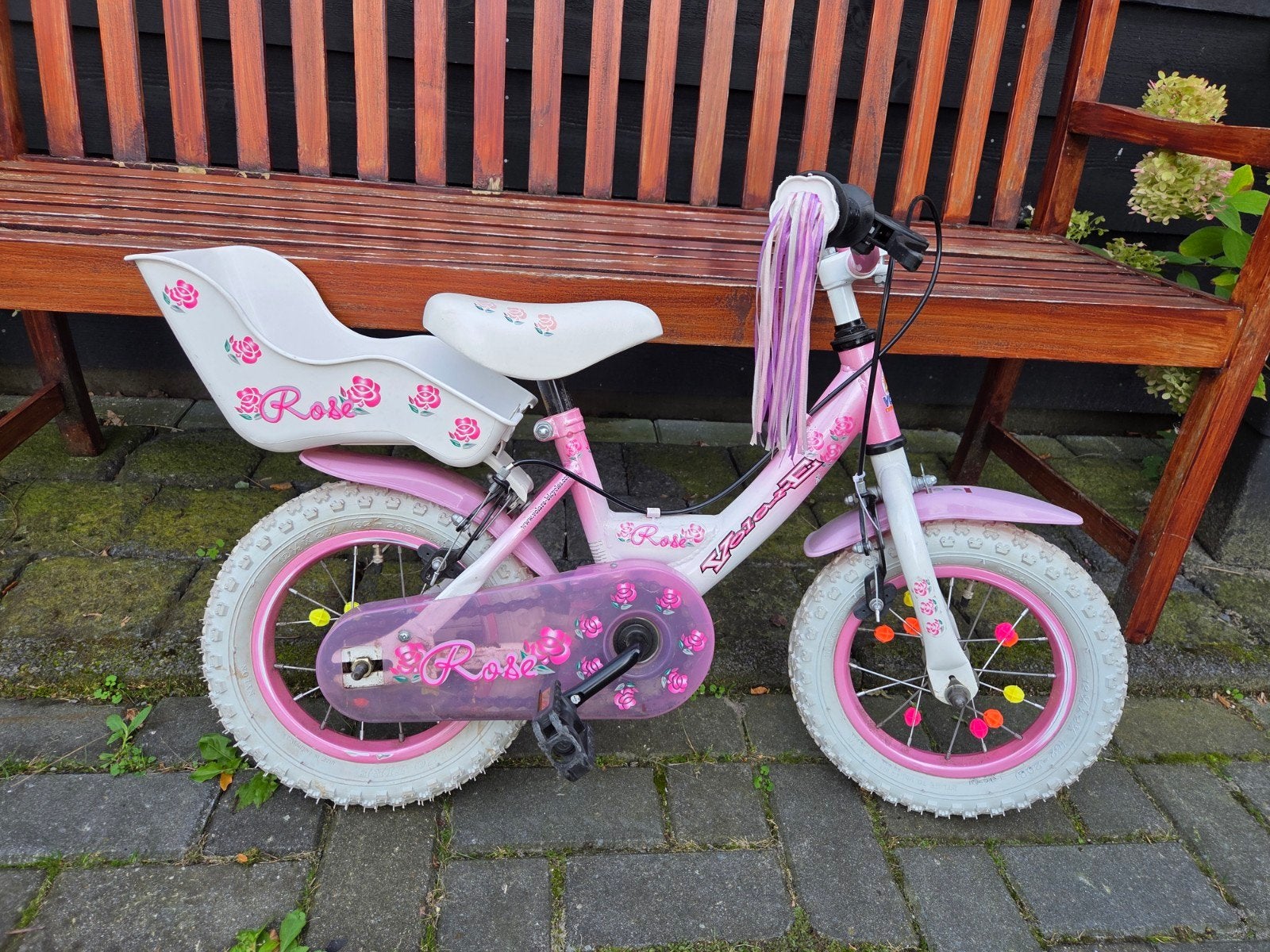 Volare meisjes kinderfiets, Ophalen, Gebruikt, Minder dan 16 inch, Zijwieltjes