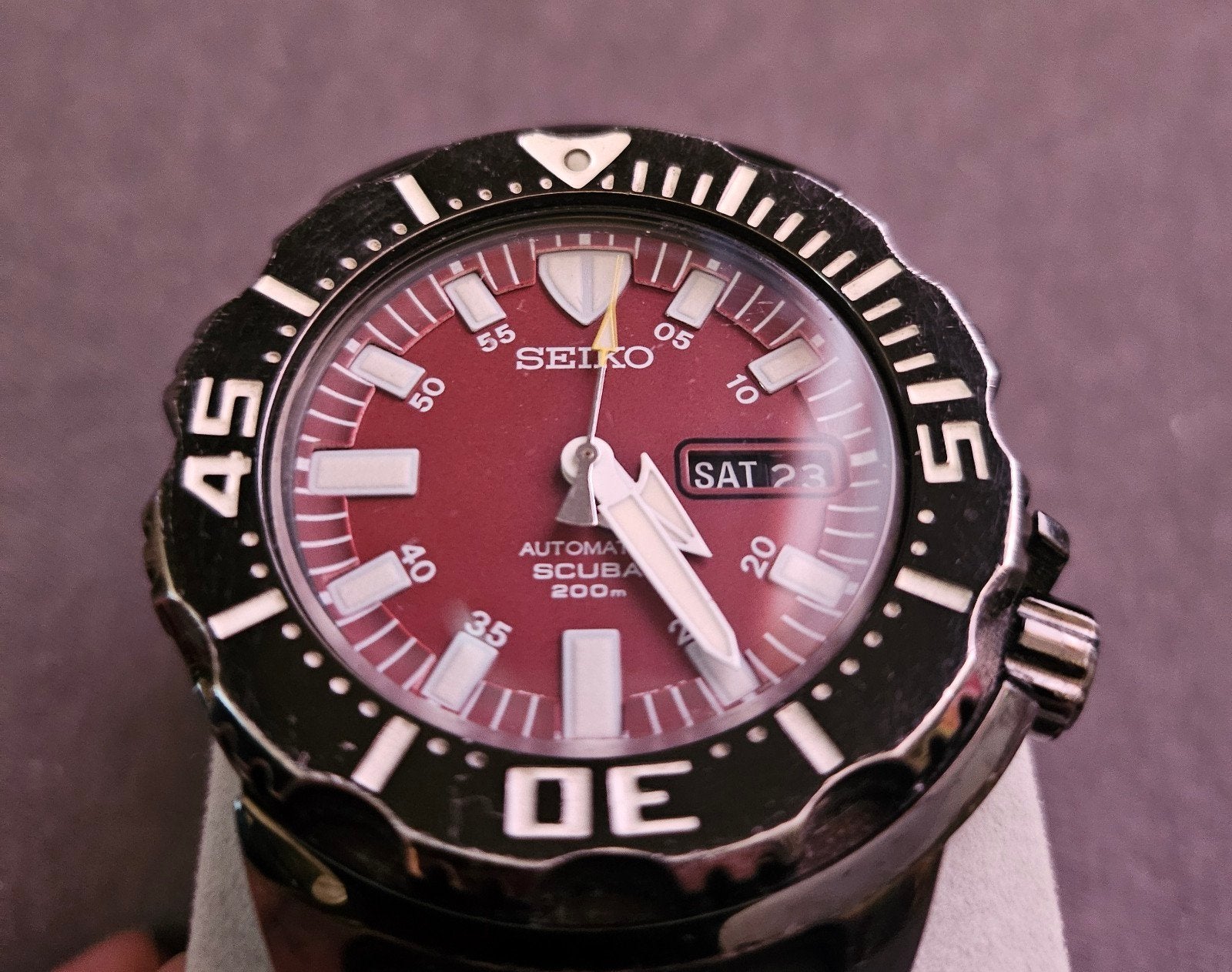Seiko Nightmonster Automatisch Duikhorloge Rood, Ophalen of Verzenden, Gebruikt, IOS