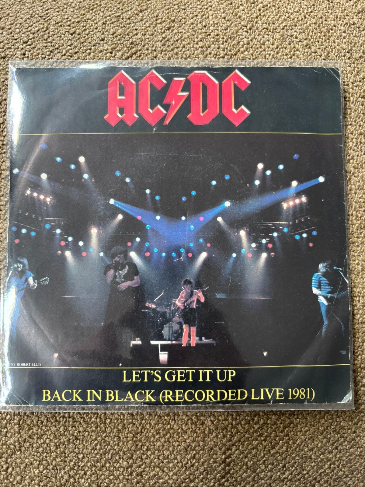 AC/DC - Let’s get it Up / Back in Black live, Ophalen of Verzenden, Gebruikt, 7 inch, Rock en Metal