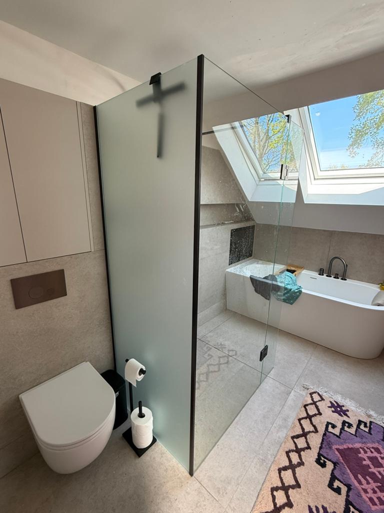ZGAN Luxe glazen inloopdouche | 3 delen | 200 cm hoog., Ophalen, Zo goed als nieuw