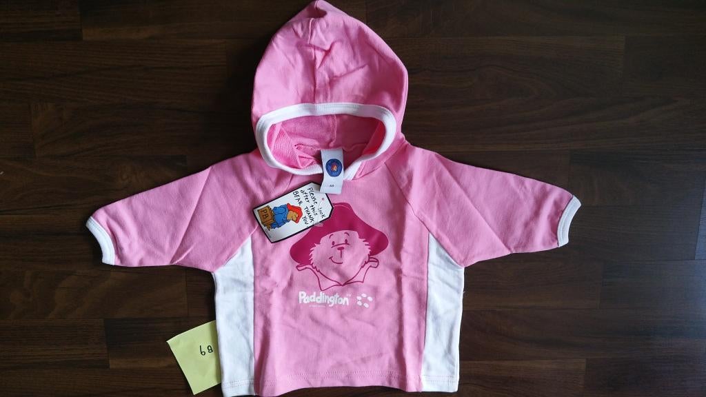 Paddington hoody roze maat 68  NIEUW, Ophalen of Verzenden, Zo goed als nieuw, Paddington, Truitje of Vestje