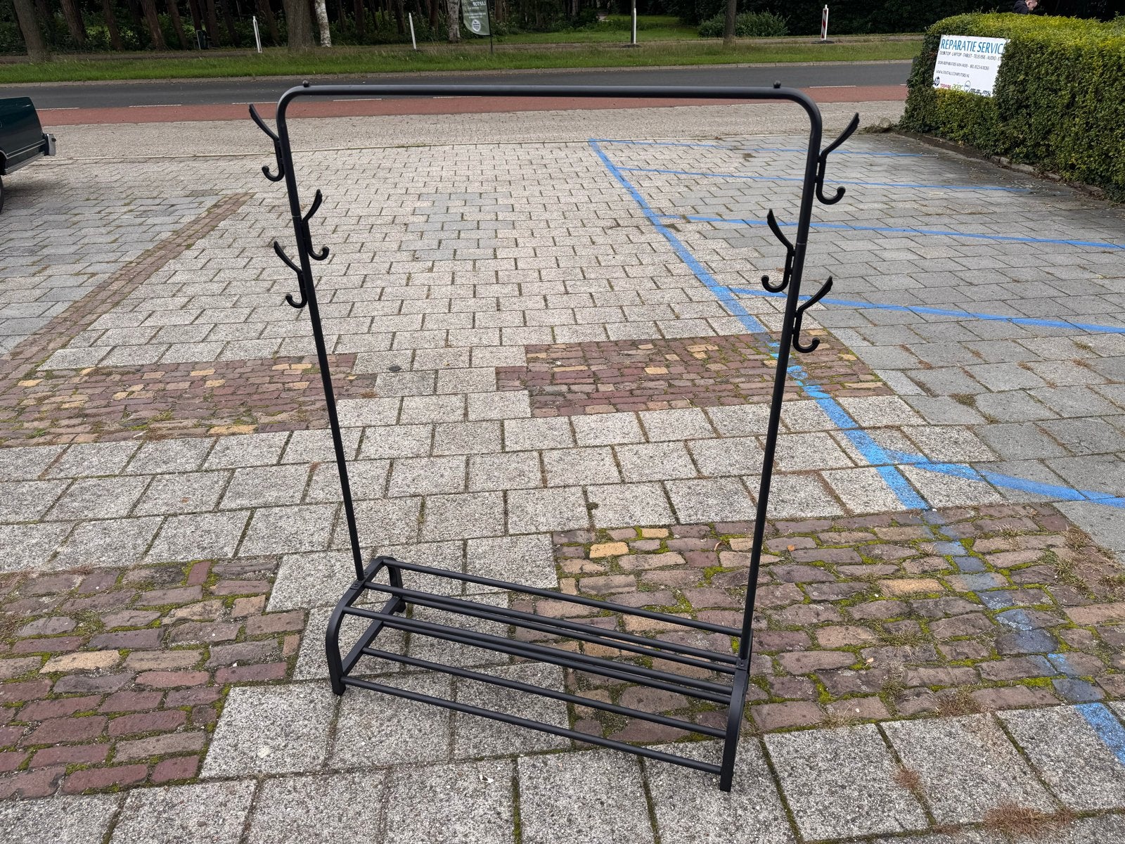 Kapstok met schoenenrek - Zwart metaal, Nieuw, Ophalen of Verzenden, Geenidee 123, Metaal