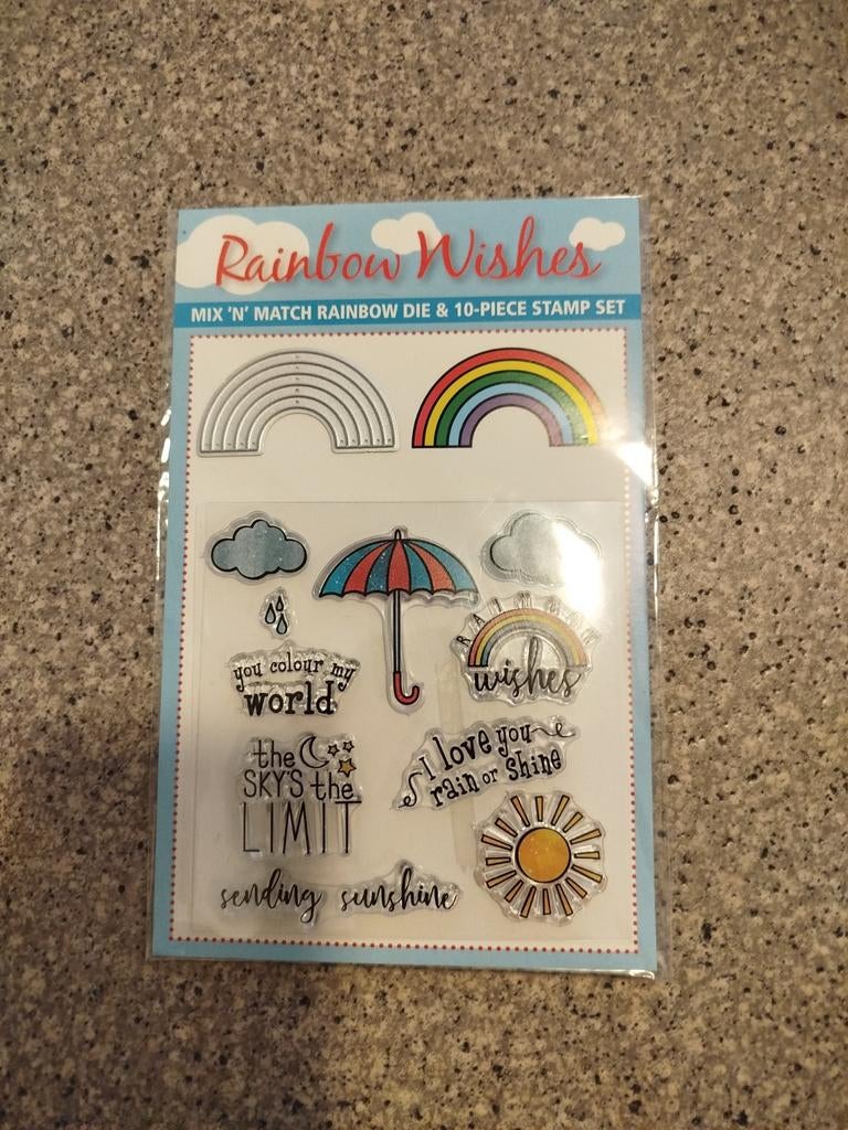 Rainbow Wishes Stempel & Die Set - Mix 'n' Match, Ophalen of Verzenden, Nieuw, Clearstamp