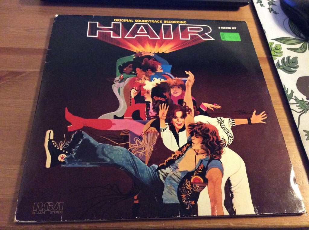 Hair original soundtrack recording vinyl 2 record set 1979, Cd's en Dvd's, Vinyl | Filmmuziek en Soundtracks, Gebruikt, Musical