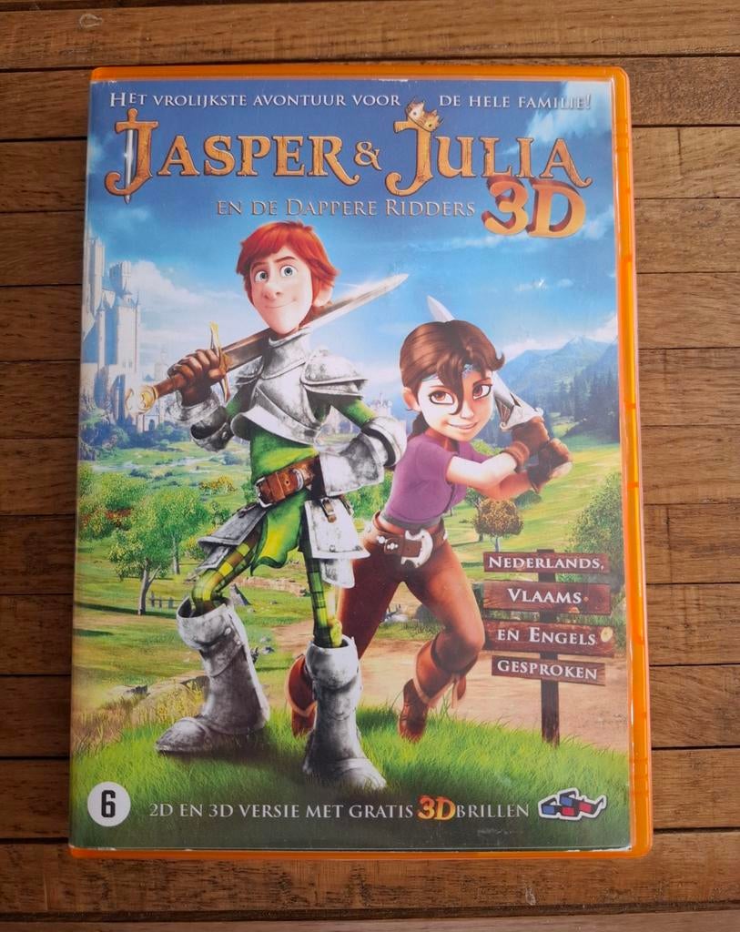 Jasper & Julia en de Dappere Ridders 3D DVD, Cd's en Dvd's, Alle leeftijden, Ophalen of Verzenden, Gebruikt, Overige genres