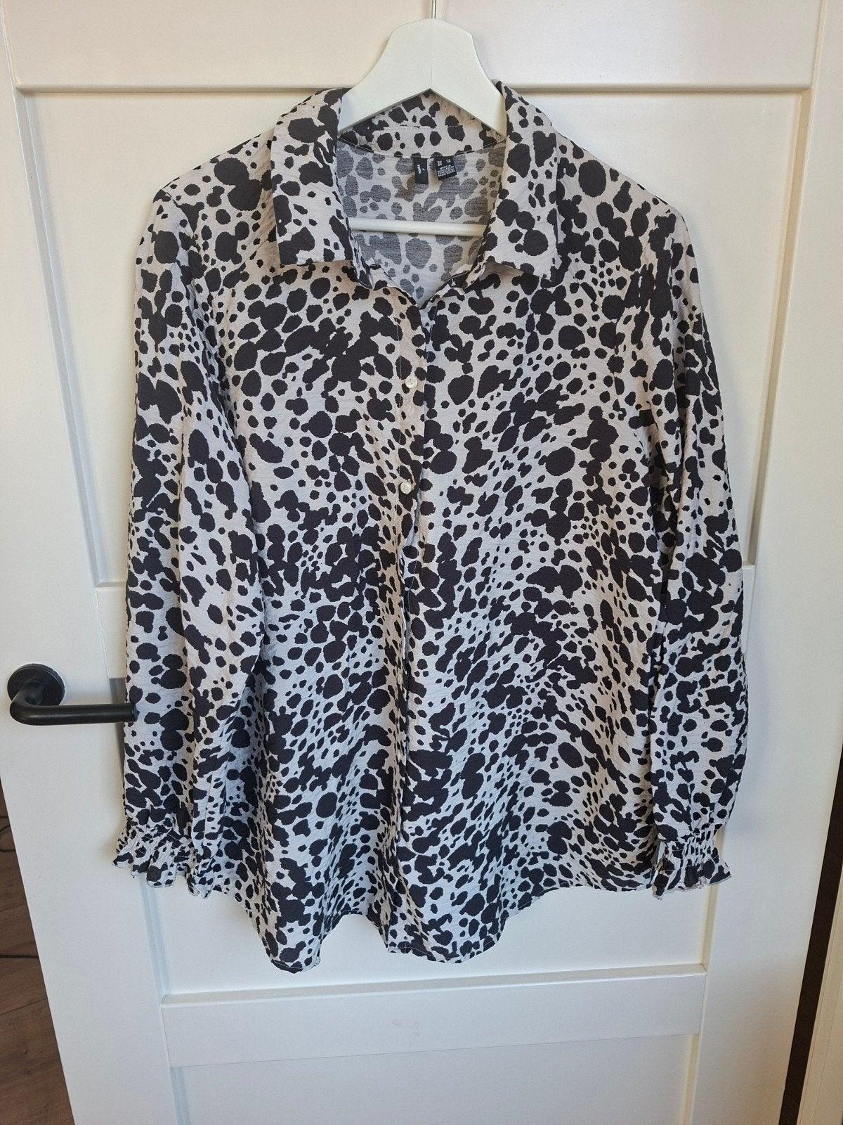 Veromoda Curve Blouse met Dalmatiër Print - Maat 42/44 (L), Zwart, Maat 42/44 (L), Ophalen of Verzenden, Zo goed als nieuw