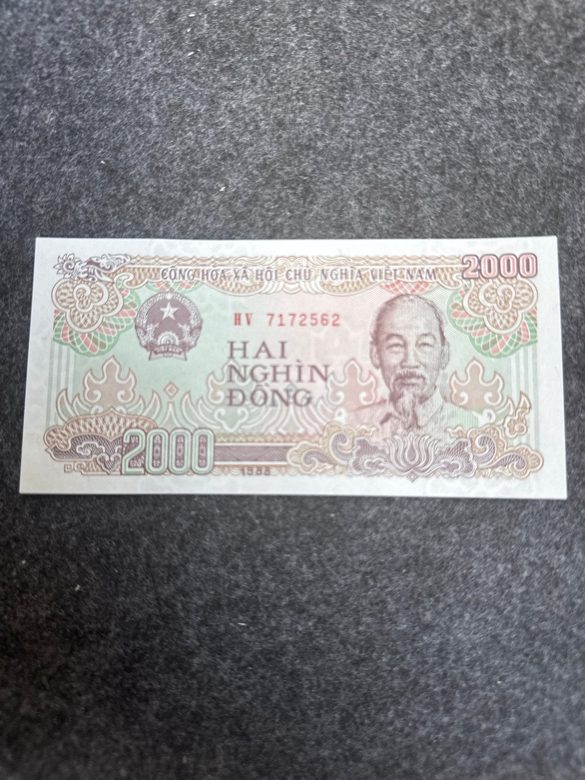 2000 Dong Vietnamse bankbiljet - Ho Chi Minh, Ophalen of Verzenden, Zuidoost-Azië, Los biljet