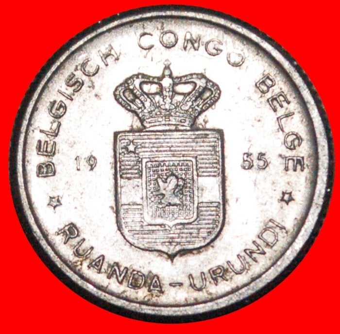 Ⰺ PALM (1954-1955): BELGIAN CONGO - RUANDA-URUNDI 50, 1955, Ophalen of Verzenden, Overige landen, Losse munt