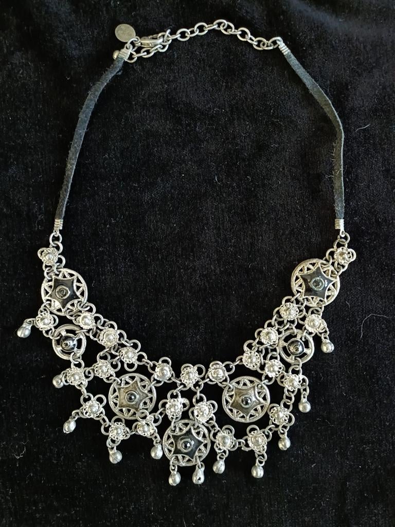 Tribal Sieraden Look jaren'90 vintage ketting van MKM Design, Overige materialen, Gebruikt, Ophalen of Verzenden, Zilver
