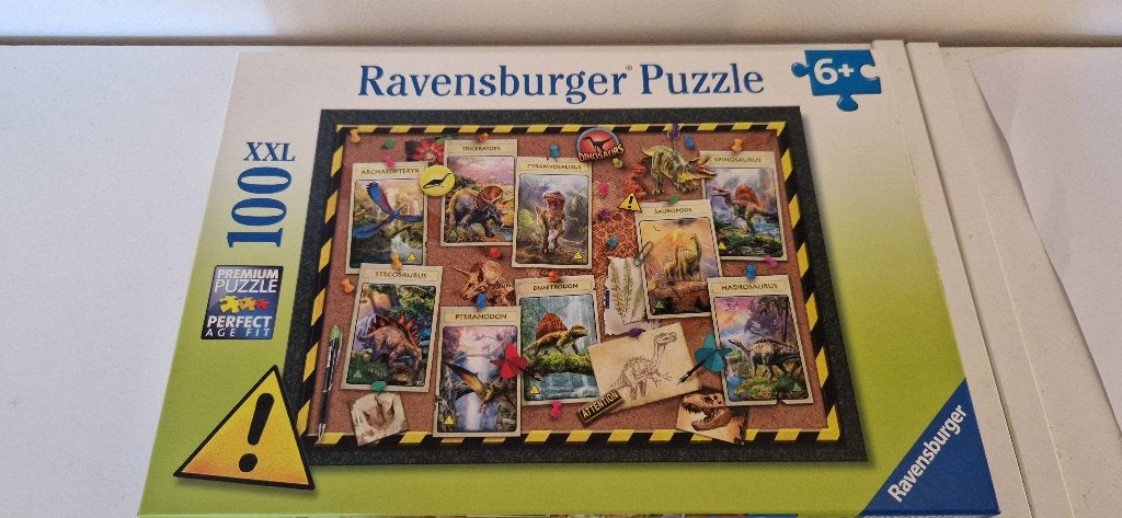 Puzzel 100 stukjes dino ravensburger xxl, Ophalen, Meer dan 50 stukjes, Zo goed als nieuw, 6 jaar of ouder