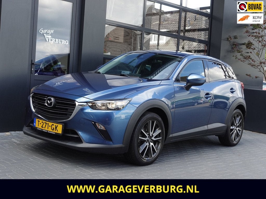 Mazda CX-3 2.0 SkyActiv-G 120 SkyLease (Navi,Cruise,PDC,Stoe, Auto's, Mazda, 1998 cc, Stof, 4 cilinders, Blauw