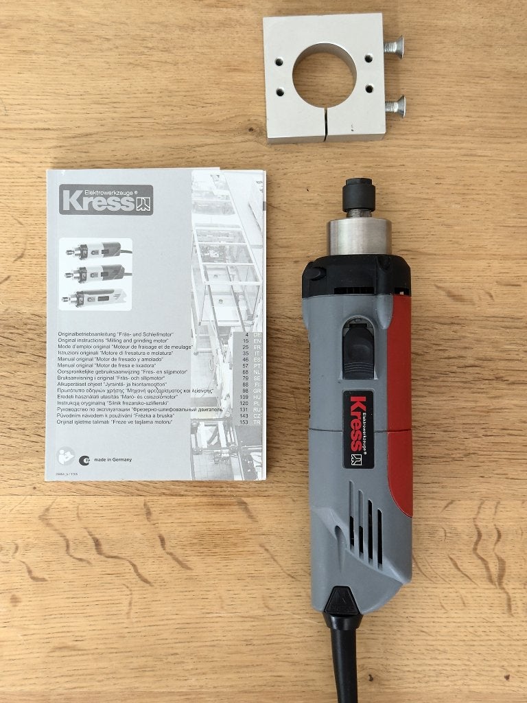 Kress 1050 FME met CNC Mounting Block, Overige soorten, Zo goed als nieuw, Elektrisch, Kress