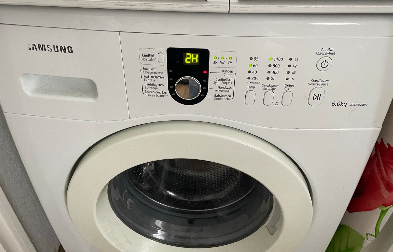 Samsung WF8604NHWG Wasmachine - 6kg, 1400 toeren, Ophalen, 1200 tot 1600 toeren, Gebruikt, 4 tot 6 kg