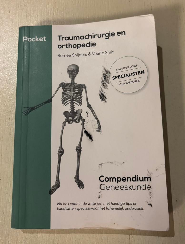 Compendium pocket Geneeskunde: Traumachirurgie en Orthopedie, Boeken, Studieboeken en Cursussen, Ophalen of Verzenden, Beta, Zo goed als nieuw