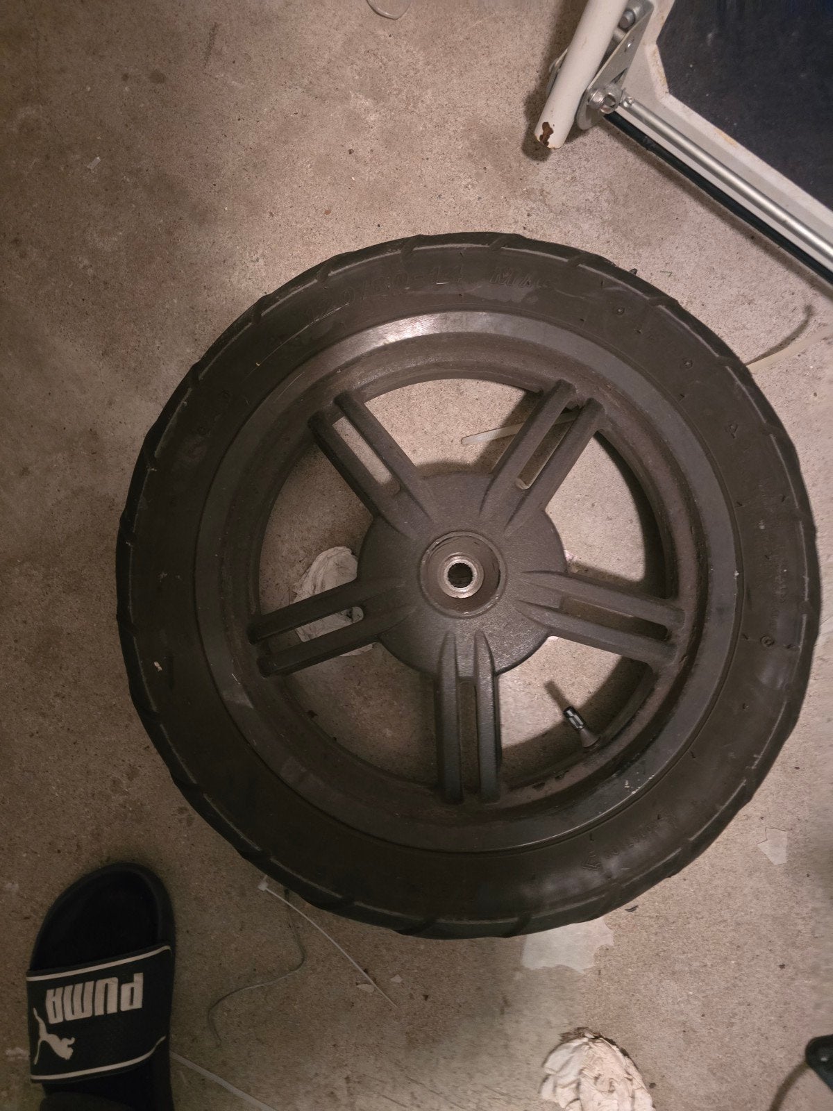 Achtervelg kymco 14 inch, Ophalen