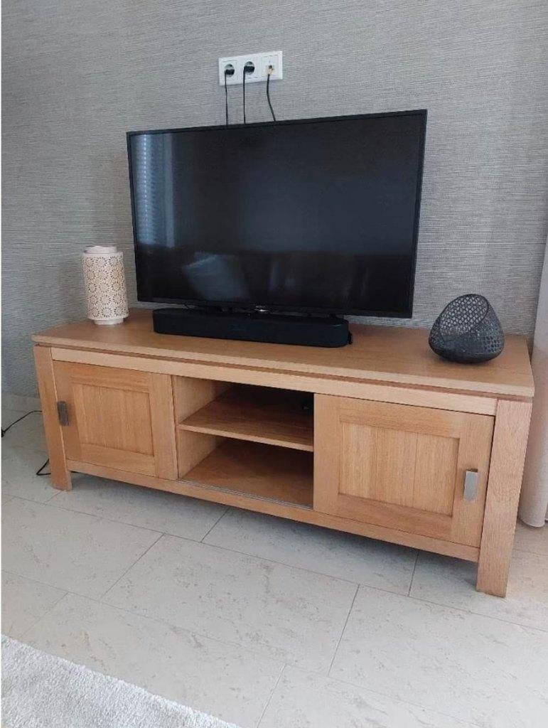 tv-dressoir, Ophalen, 100 tot 150 cm, Semi modern, Eikenhout