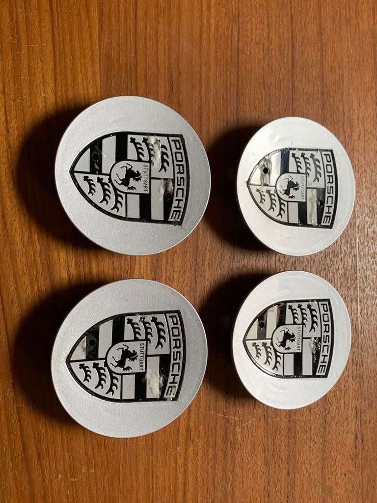 4 x Porsche center caps - naafkapjes, Auto-onderdelen, Verzenden, Gebruikt, Porsche