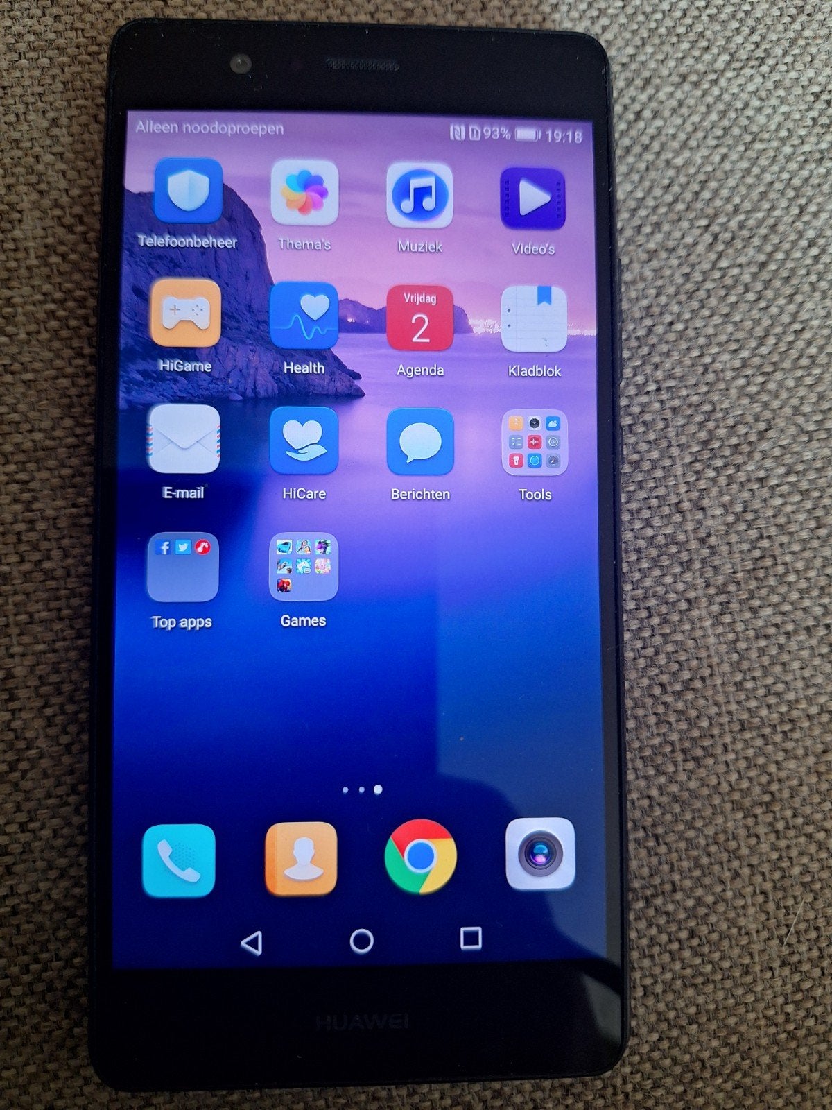 Huawei P9 lite, Telecommunicatie, Mobiele telefoons | Huawei, Ophalen, Gebruikt, Zwart, Touchscreen