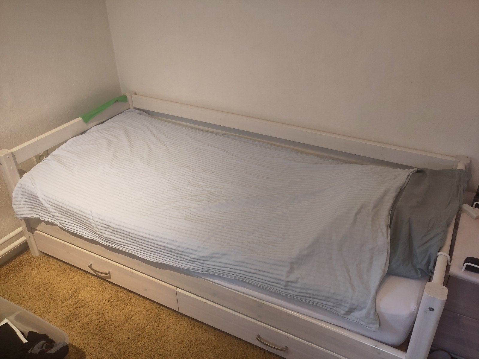 Flexa Classic bed met lades - Eenpersoonsbed 90×200, Ophalen, 90 cm, Eenpersoons, Wit