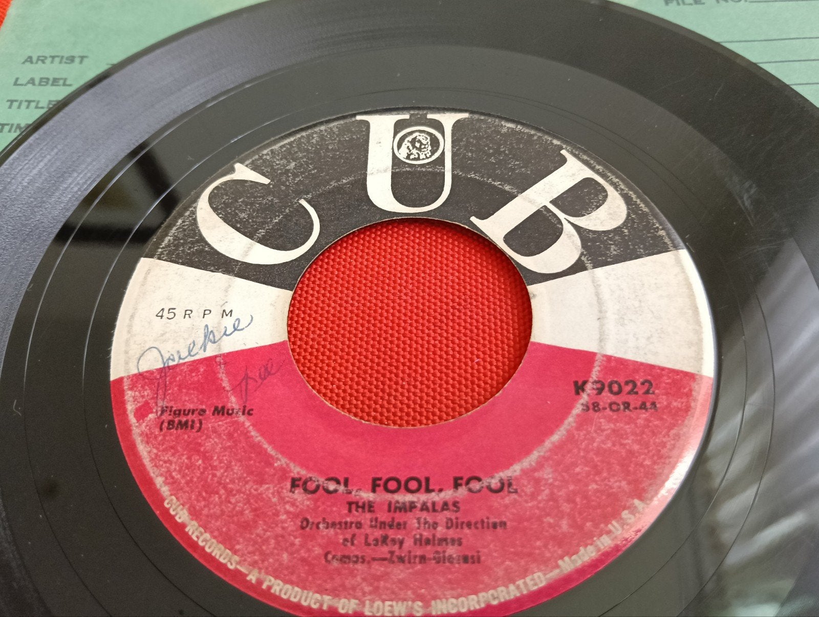 THE IMPALAS 1959  CUB LABEL ROCK & ROLL DOO WOP, Verzenden, Zo goed als nieuw, Pop, EP