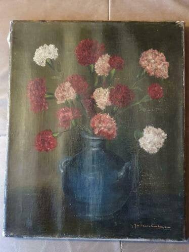Olieverf GERARDINA JACOBA VAN DE SANDE BAKHUYZEN stilleven, Antiek en Kunst, Ophalen