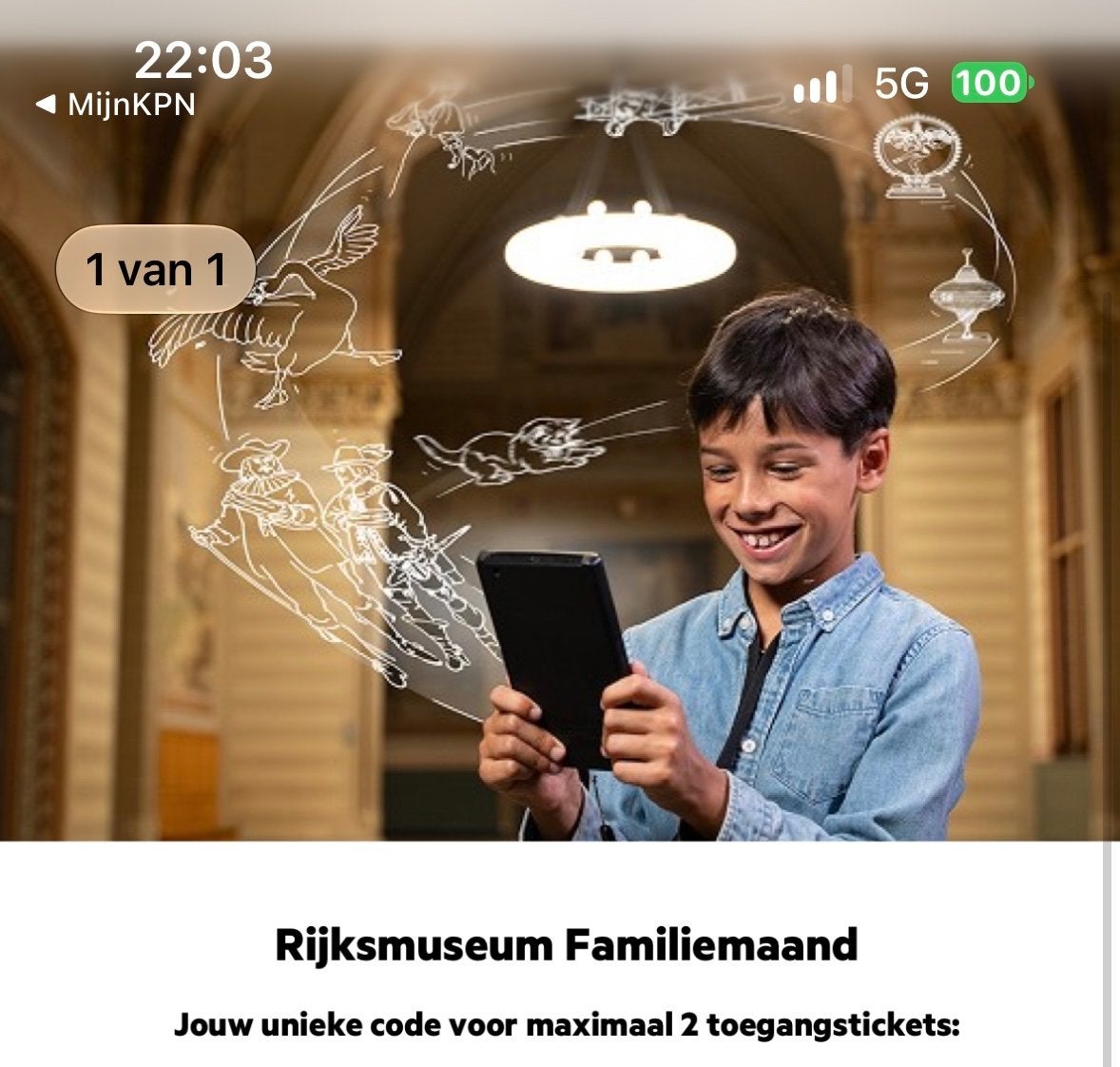 Toegangskaarten Rijksmuseum ruilen -> spaarkaart AH pannen, Tickets en Kaartjes, Twee personen, Ticket of Toegangskaart