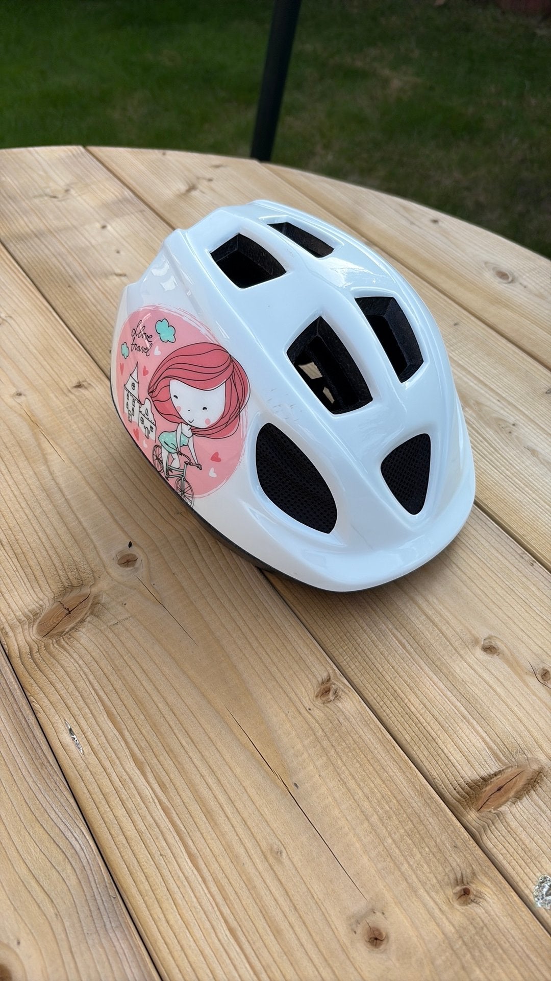 Polisport kinder fietshelm, Fietsen en Brommers, Ophalen of Verzenden, Gebruikt, Meisje