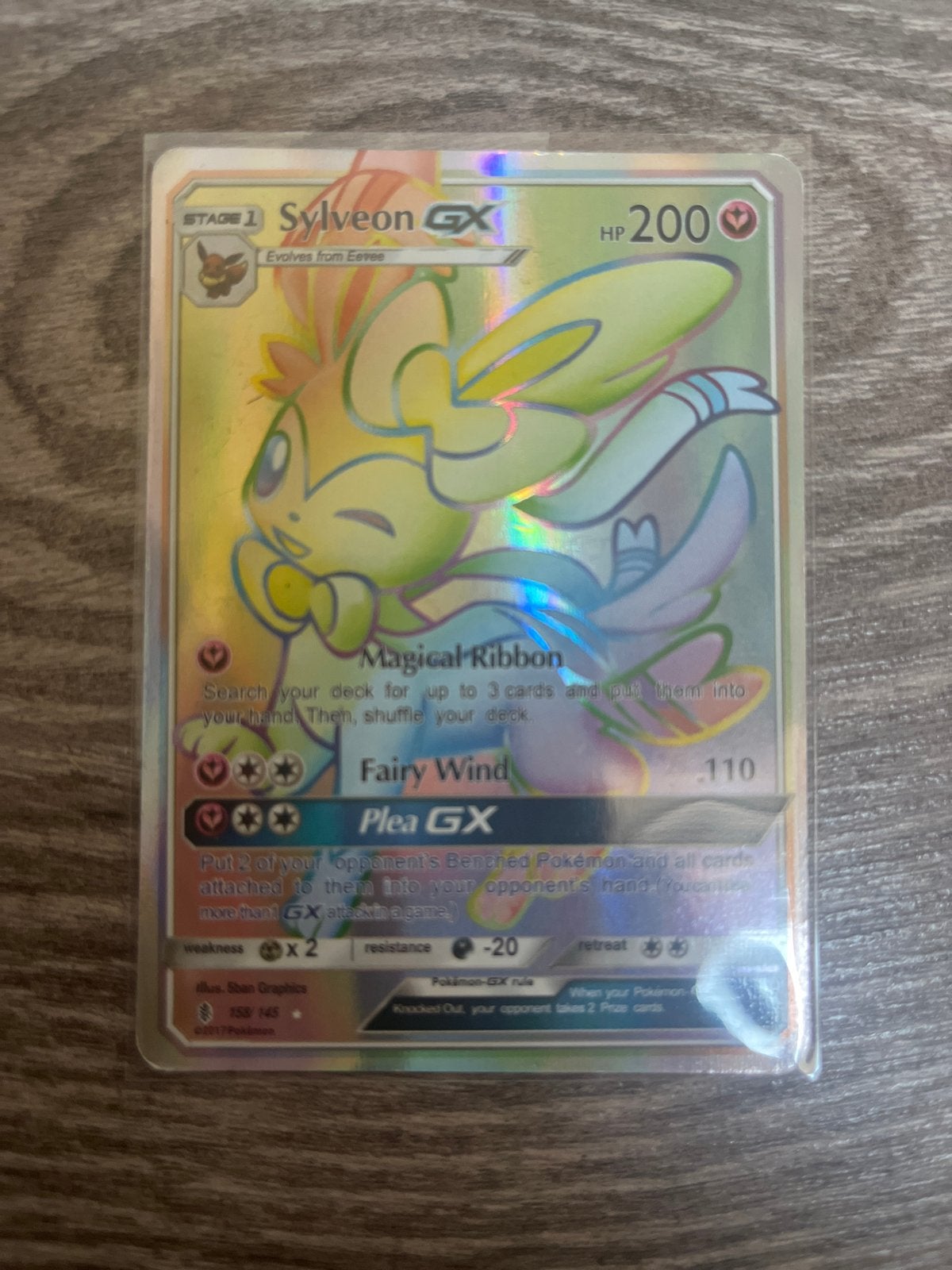 Sylveon GX Full Art Rainbow Rare Pokémon Kaart, Hobby en Vrije tijd, Verzamelkaartspellen | Pokémon, Ophalen of Verzenden, Zo goed als nieuw