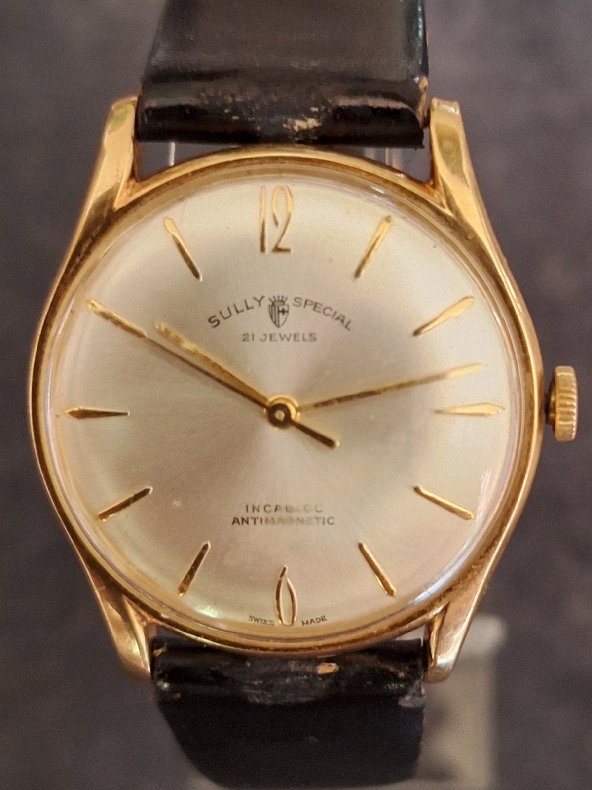 heren horloge 18 karaats sully special, Ophalen of Verzenden, Goud, Overige merken, 1960 of later