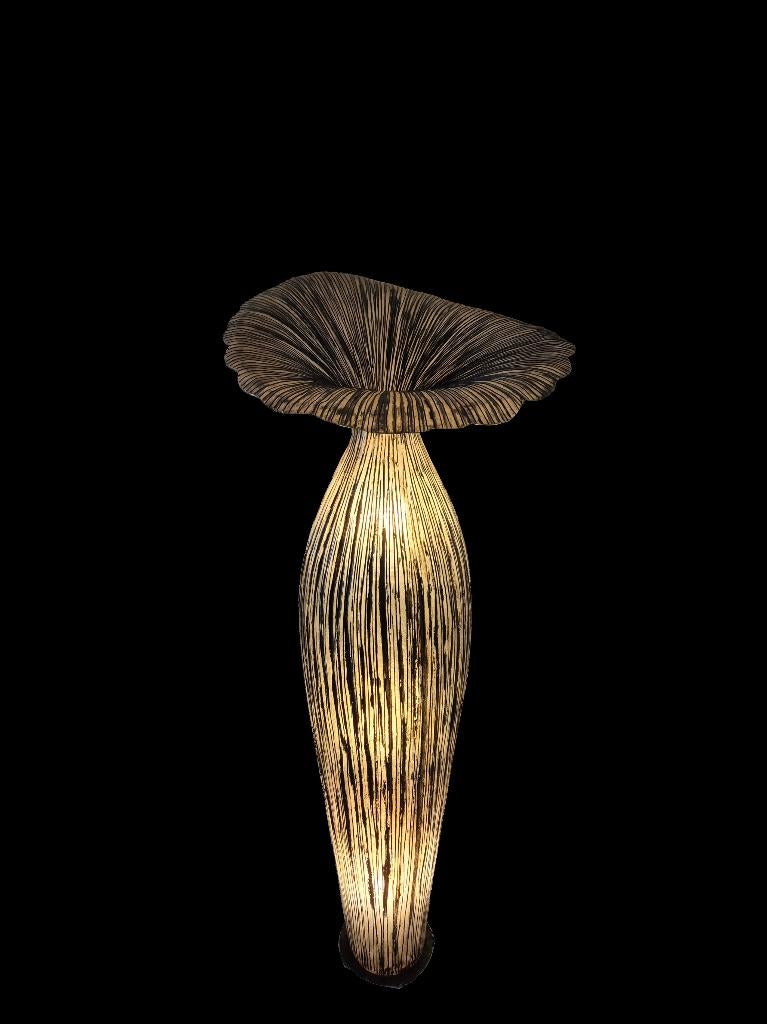 Waanzinnig mooie zeer zeldzame fiber glass design vloerlamp, Ophalen, Gebruikt, Overige materialen, 150 tot 200 cm