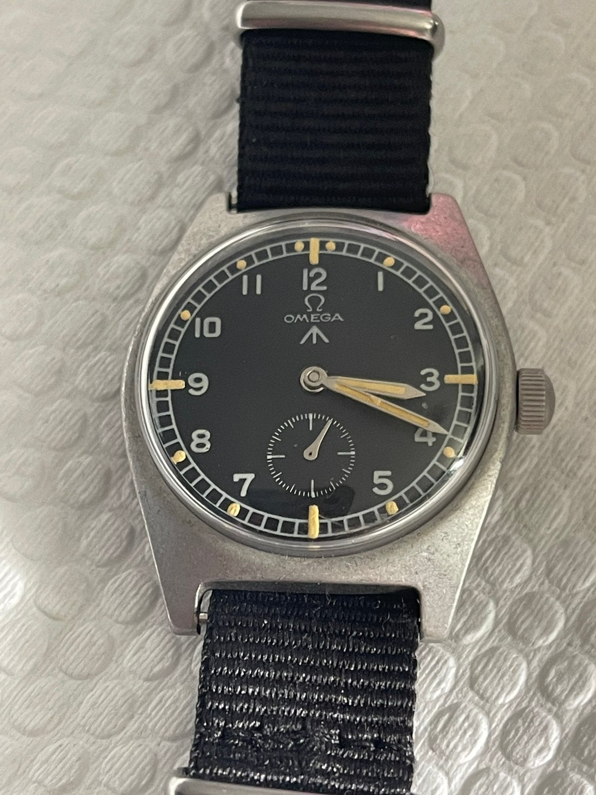 Omega www militair te koop, Ophalen, Staal, Omega, 1960 of later