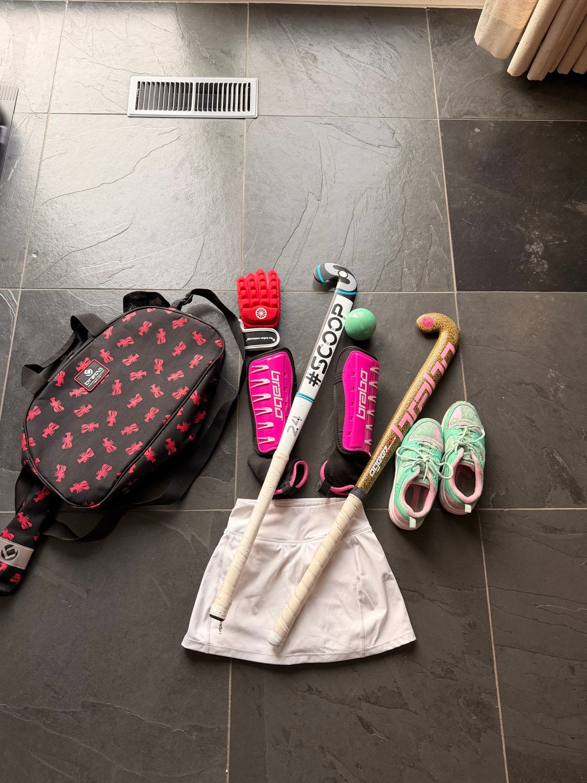 Complete hockey set voor meisjes - Indian Maharadja & Brabo, Sport en Fitness, Hockey, Ophalen, Gebruikt, Stick