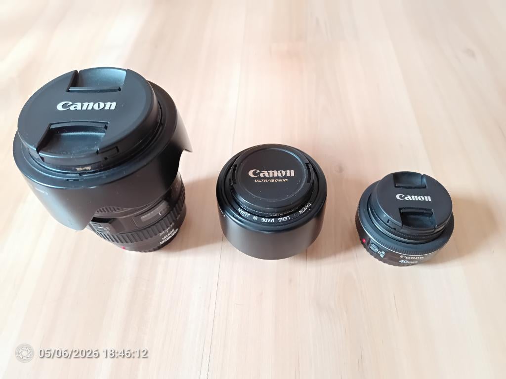 Canon travel kit EF series 24-105, 50 en 40mm, Ophalen of Verzenden, Gebruikt, Standaardlens
