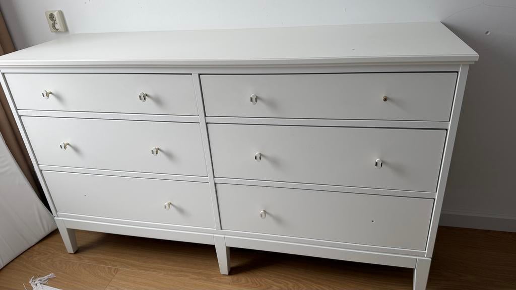 Witte ladekast met 6 laden IKEA Idanas, Ophalen, Gebruikt
