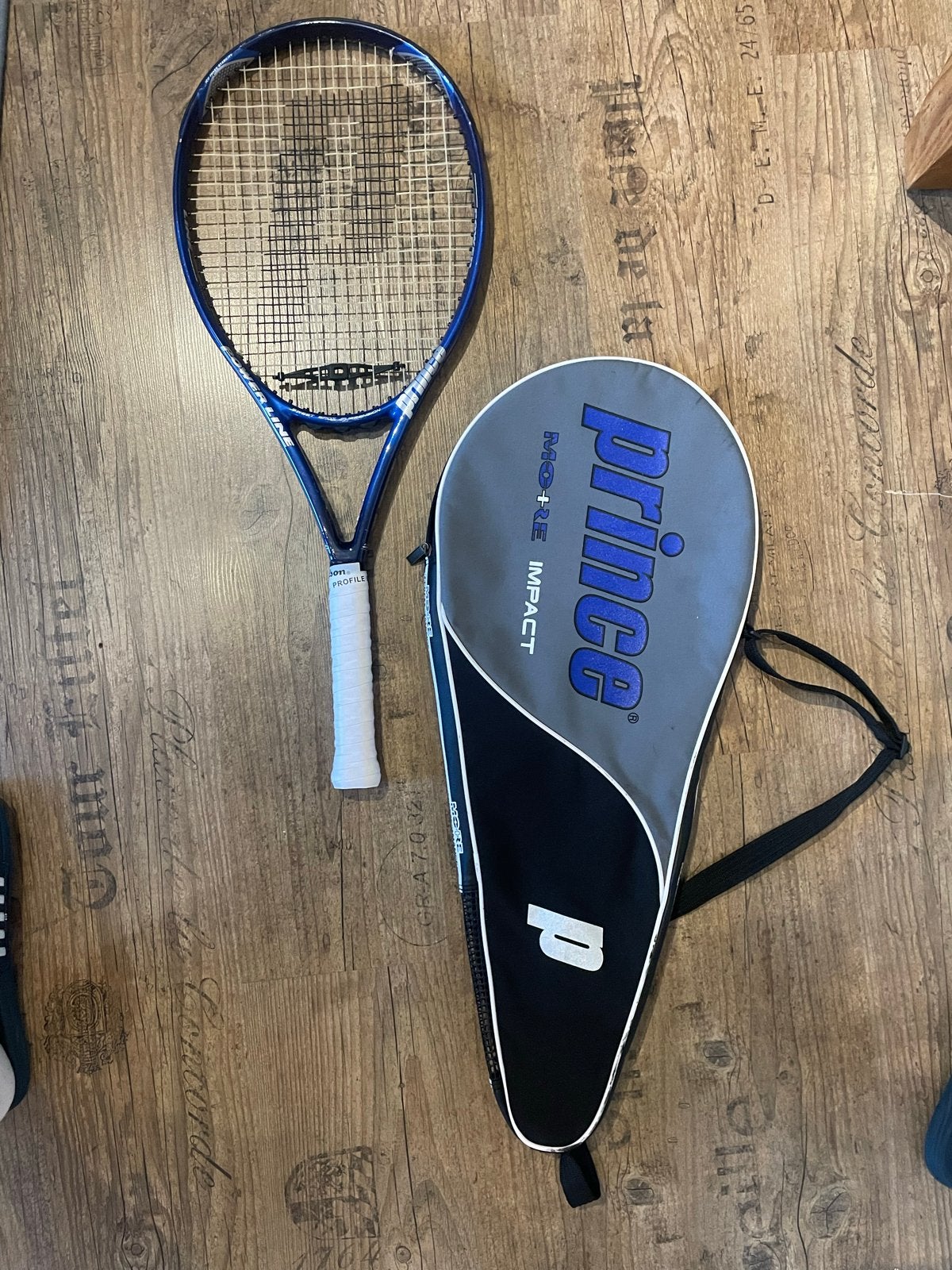 Prince Excel Ti Squashracket Blauw Zwart, Gebruikt, Prince, Ophalen of Verzenden, Racket