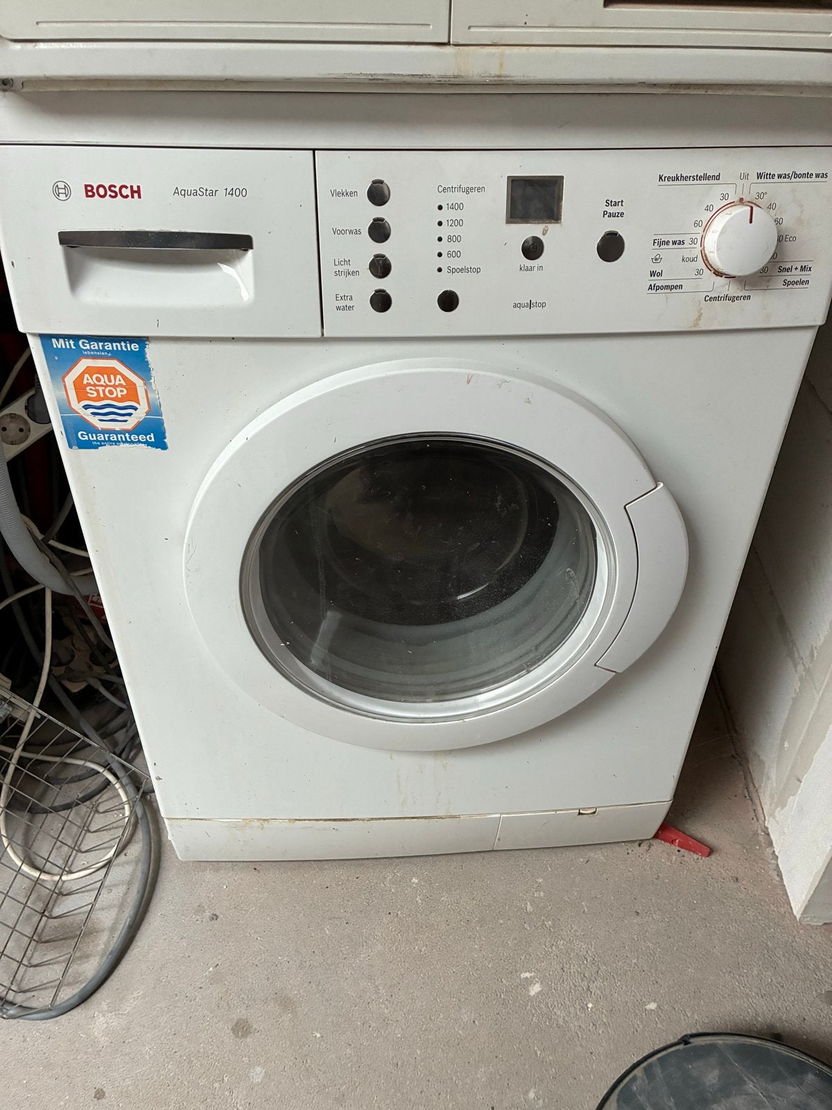 Bosch Aquastar 1400 Wasmachine & Maxx 7 Sensitive Droger, Gebruikt, Ophalen of Verzenden, Voorlader, Wolwasprogramma