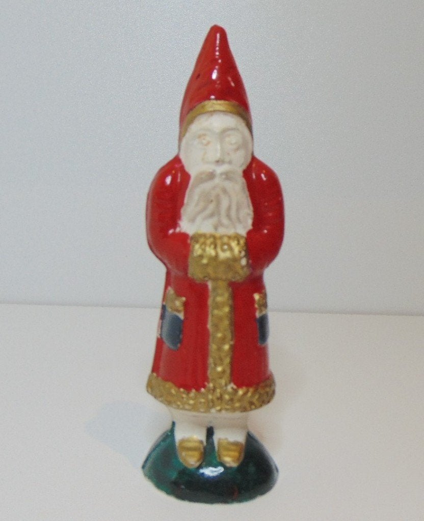 Oud gipsen Kerstmannetje, Ophalen of Verzenden, Gebruikt