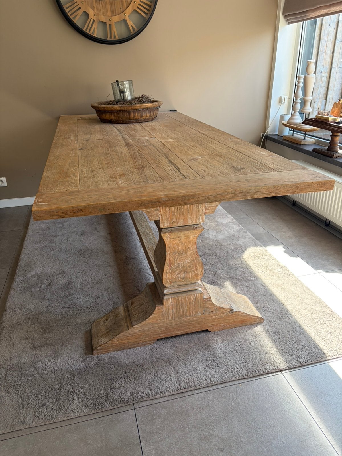 Grote kloostertafel en salontafel te koop!, Ophalen, 200 cm of meer, 50 tot 100 cm, Zo goed als nieuw