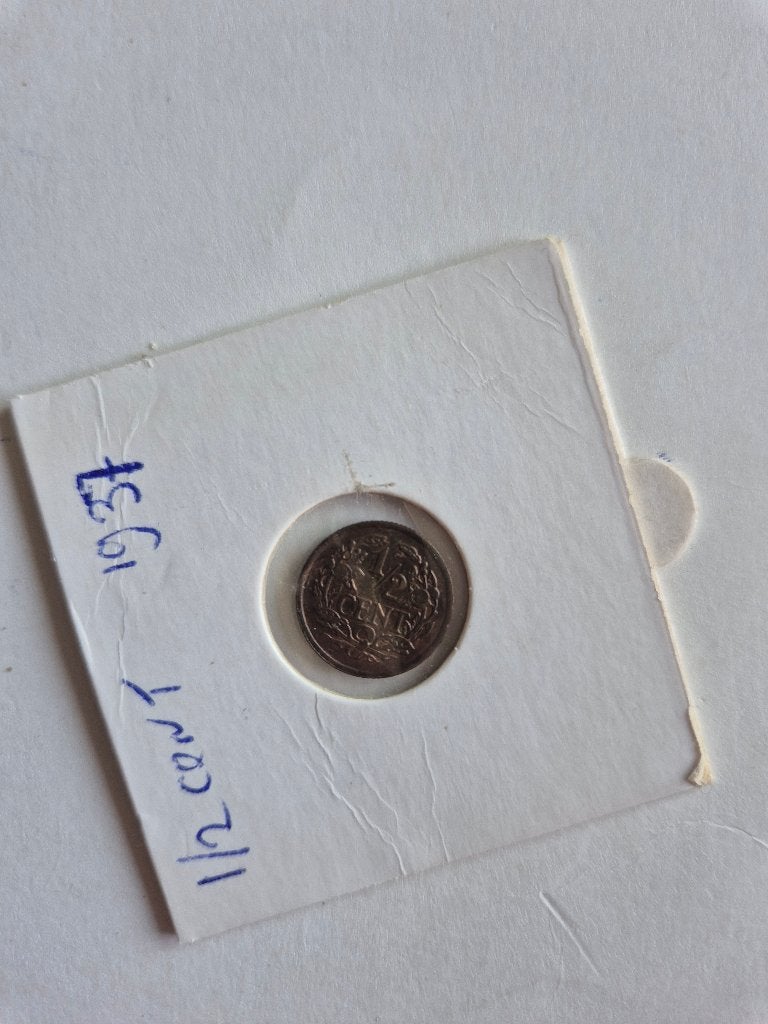 Munt 1/2 cent 1937 Wilhelmina, Postzegels en Munten, Munten | Nederland, Ophalen of Verzenden, Koningin Wilhelmina, Overige waardes