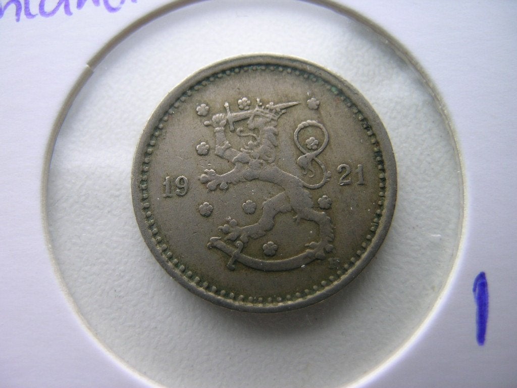 50 Pennia 1921 Finland (nr 1), Ophalen of Verzenden, Overige landen, Losse munt