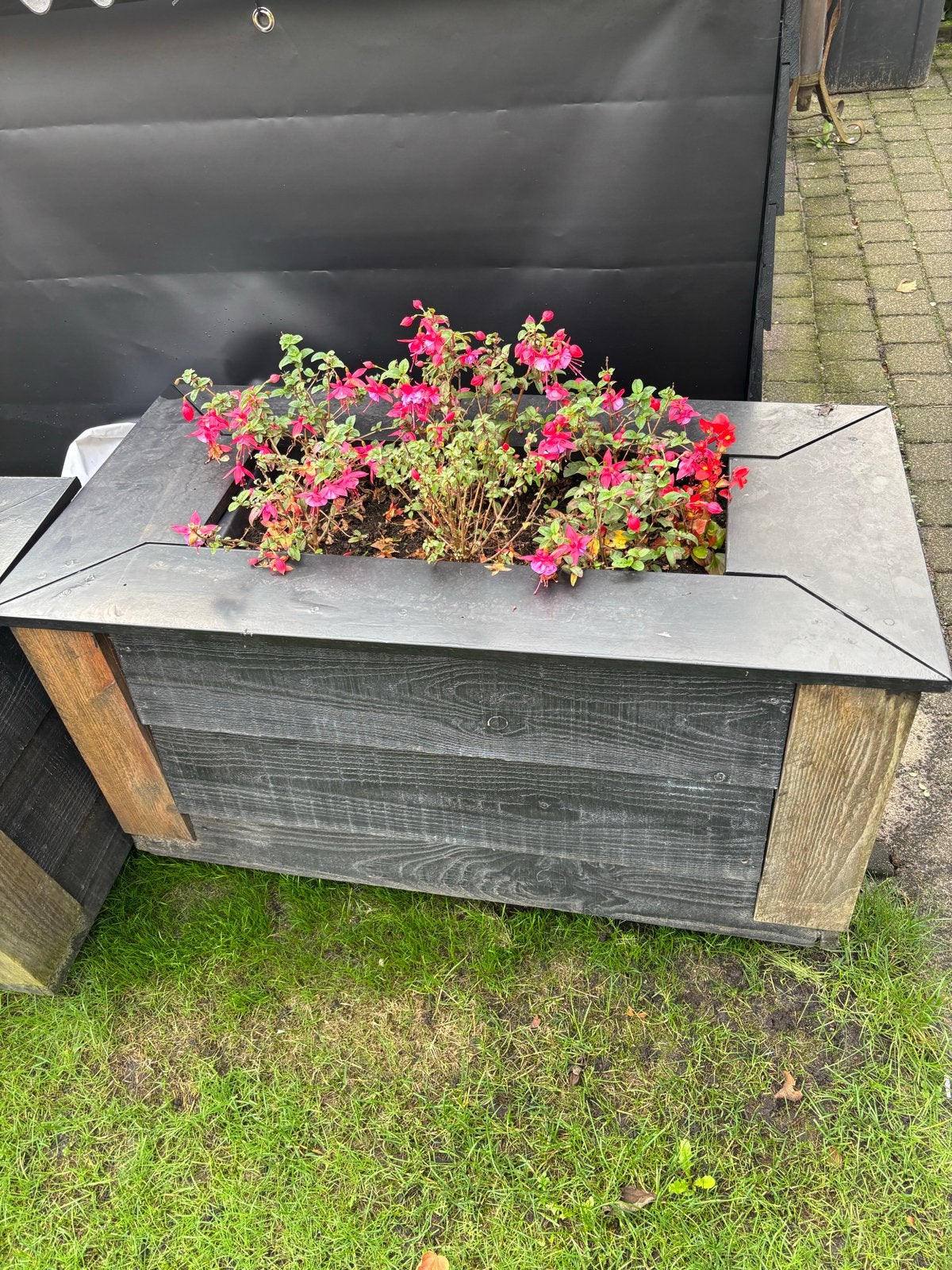 Bloembakken op wielletjes, Tuin en Terras, Ophalen, Gebruikt, Binnen, 60 tot 100 cm