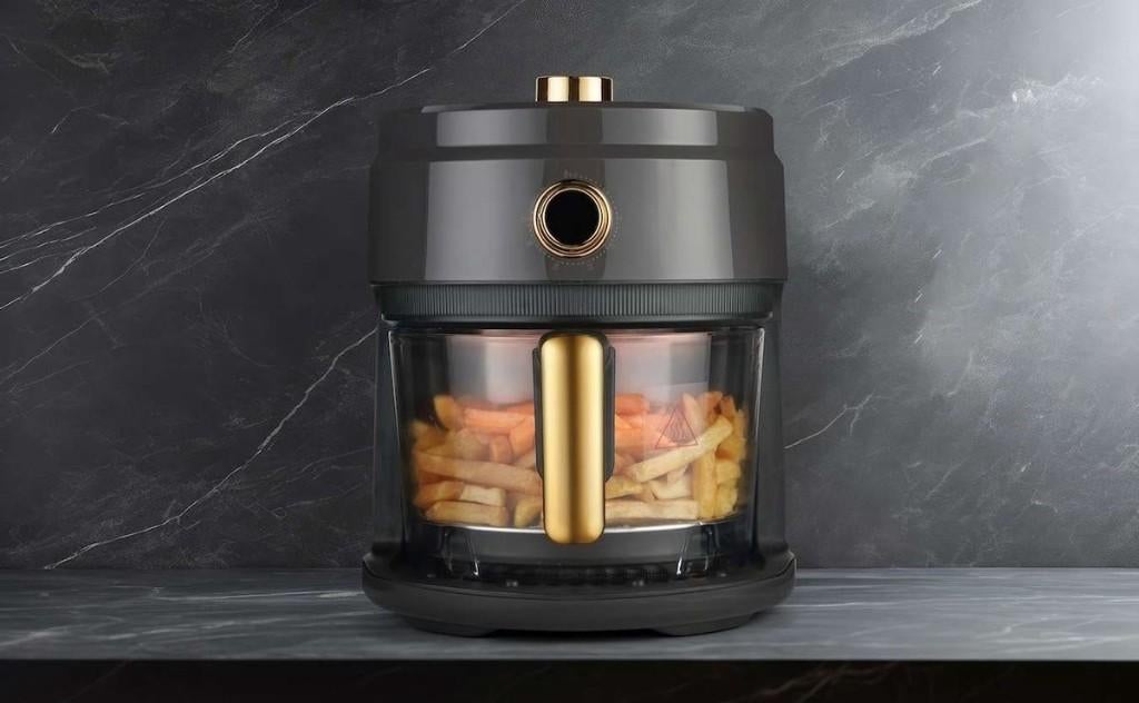 Airfryer XL van Hyundai met glazen kan, Ophalen of Verzenden, Nieuw, Airfryer XL, 1000 t/m 1499 gram