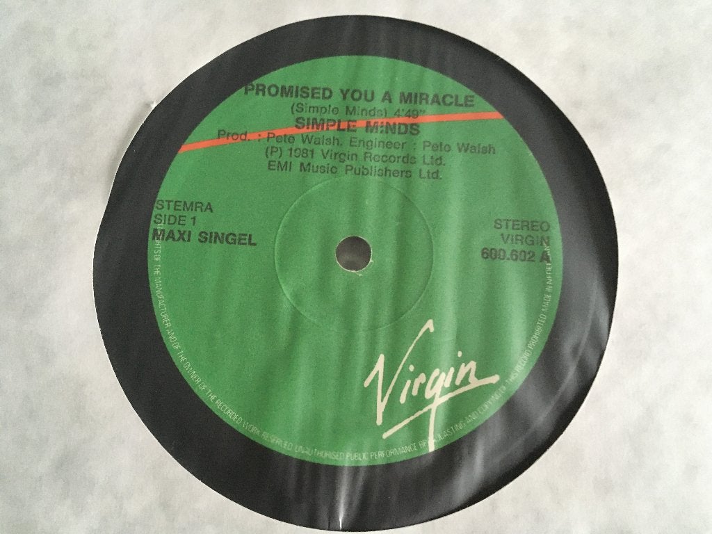 Vinyl Maxisingle Simple Minds Promised You A Miracle EU NL, Gebruikt, Ophalen of Verzenden, Pop, EP