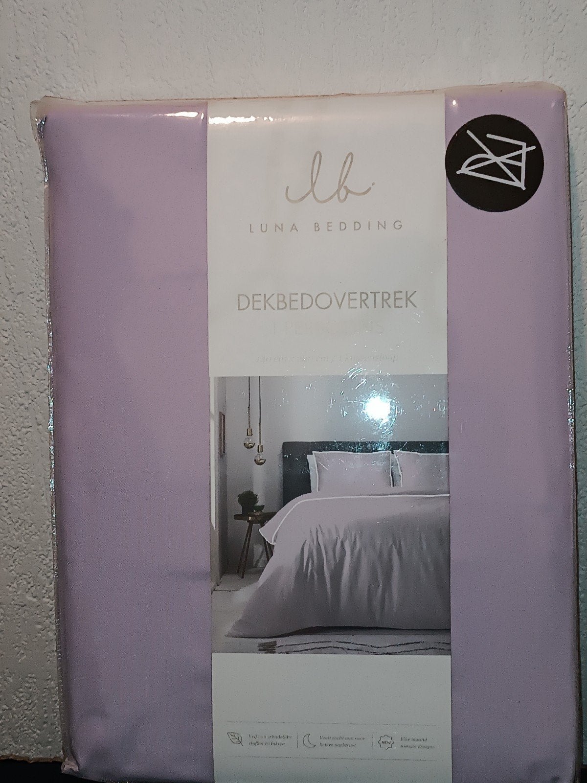 Luna Bedding Dekbedovertrek - 140x220 cm - Lila, Overige merken, Jongetje of Meisje, Nieuw, Ophalen of Verzenden