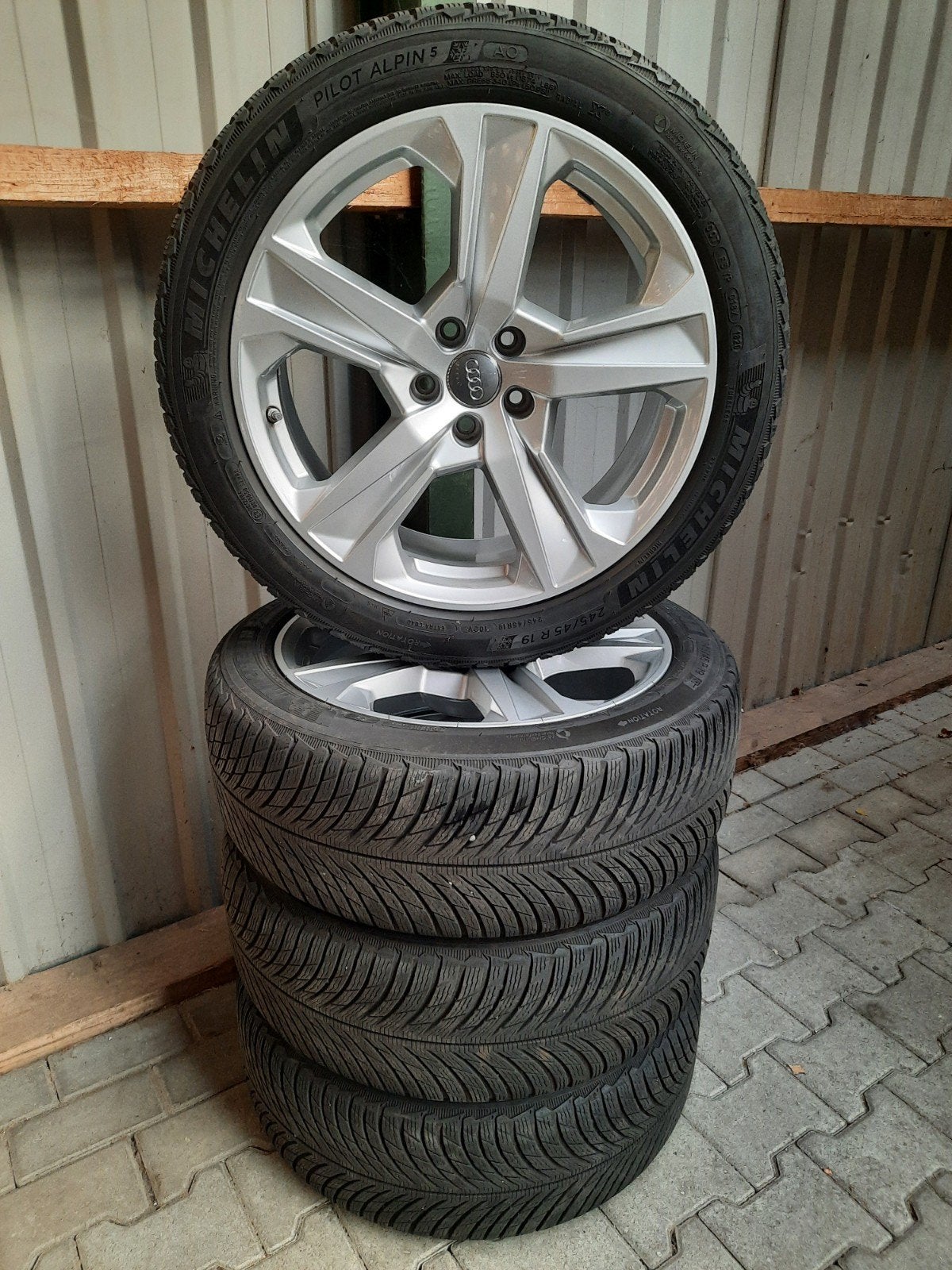 ZGAN 19 inch velgen OEM AUDI A7 S7 A6 C7 C8 S6 WINTERSETJE, 19 inch, Banden en Velgen, Personenwagen, Gebruikt