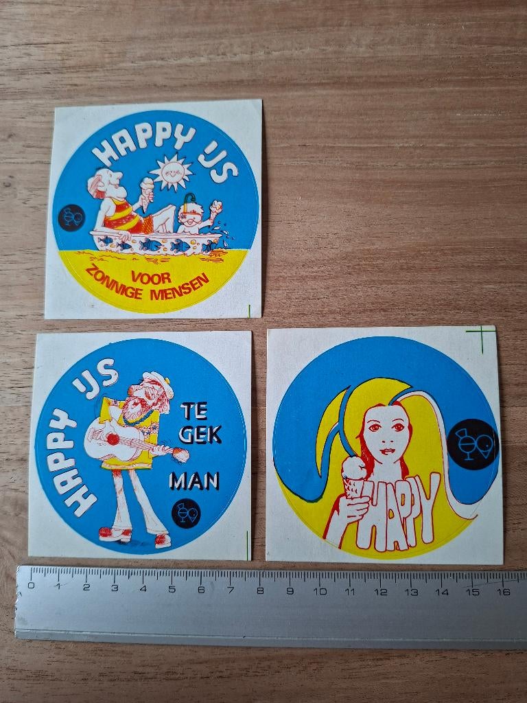 Stickers happy ijs, Verzamelen, Stickers, Ophalen of Verzenden, Zo goed als nieuw, Merk