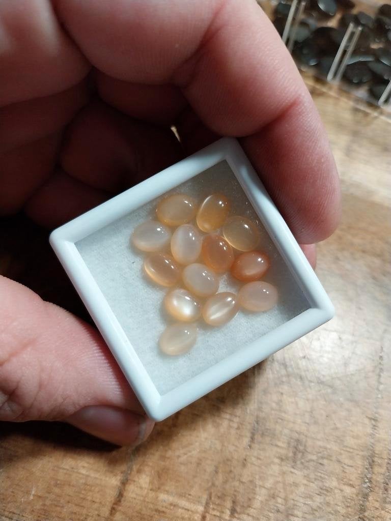 A kwaliteit ovale maansteen edelsmid, Ophalen of Verzenden, Zo goed als nieuw