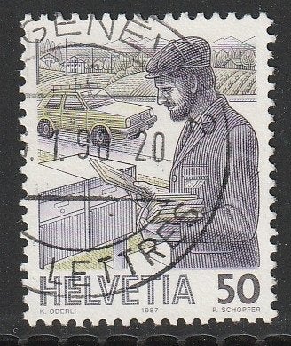 Zwitserland 1987 1343 Postbode 50c, Gest, Ophalen of Verzenden, Gestempeld
