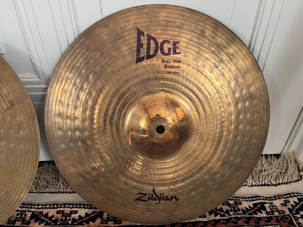 Zildjian Edge Max-Hats Hi-Hat bekkens 14” jaren 80, zeldzaam, Ophalen, Gebruikt, Melodische percussie, Zildjian